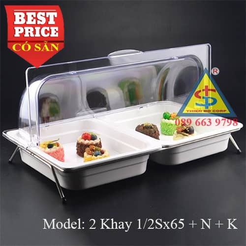 combo-2-khay-su-buffet-co-nap-cong-trong-suot-khung-chan-ke-inox