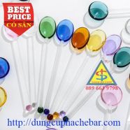 Muỗng thủy tinh nhiều màu dùng cho bar cafe