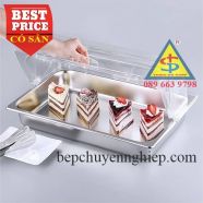 Khay trưng bày thức ăn-bánh-trái cây có nắp chụp