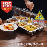 Combo 6 khay có nắp chụp đậy mở