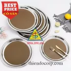 Khay phục vụ inox tròn chống trượt