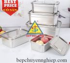 Hộp inox 304 chữ nhật có nắp inox