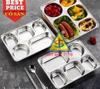 Khay cơm inox 304 - 5 ngăn sâu lòng Hàn Quốc