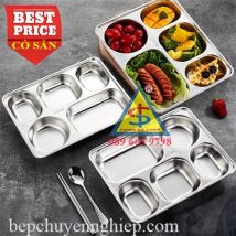 Khay cơm inox 304 - 5 ngăn sâu lòng Hàn Quốc