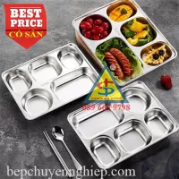 Khay cơm inox 304 - 5 ngăn sâu lòng
