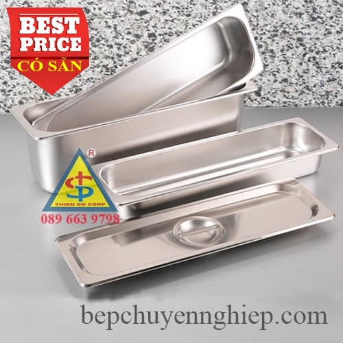 Khay inox GN 2/4 khay chữ nhật dài