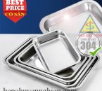 Khay inox SUS 304 chữ nhật cạn-sâu 40x30 45x35  60x40cm