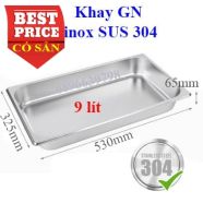 Khay inox 304 GN 1/1 x 65 đựng thực phẩm thức ăn buffet