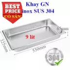 Khay inox 304 GN 1/1 x 65 đựng thực phẩm thức ăn buffet