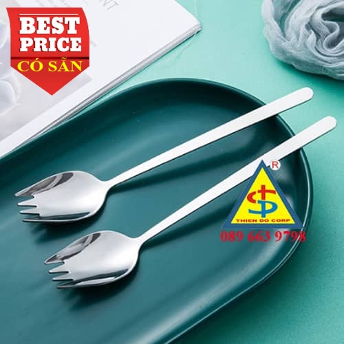 Nĩa inox 4 chấu dùng món salad - dùng tiệc buffet