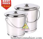 Xô Inox 304 Có Nắp- Đựng Thức Ăn, Nước Uống An Toàn- Bền Bỉ