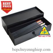 Hộp đựng đũa ngăn kéo màu đen - vệ sinh, sang trọng cho nhà hàng-quán ăn và gia đình