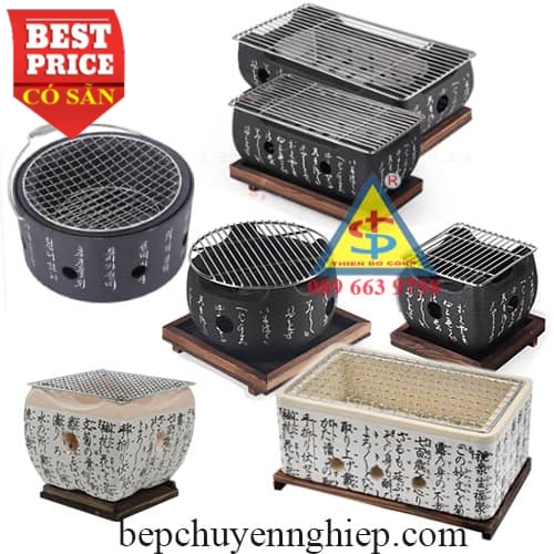 Lò Nướng Than Kiểu Nhật Tại Bàn - nhiều size tròn - vuông - chữ nhật