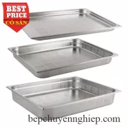 Khay inox GN 2/1 có lỗ - khay size lớn nhất có đột lỗ