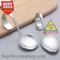 Muỗng inox cán cong móc treo