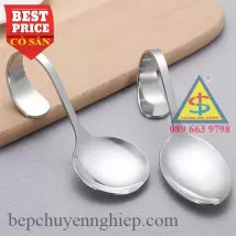 Muỗng inox cán cong móc treo
