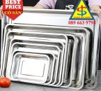 Khay Inox Chữ Nhật Đa Kích Thước 20x27, 22x32, 30x40, 35x50, 40x60, 50x80cm
