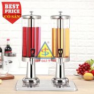 Bình Đựng Nước Trái Cây 2 Ngăn x 3 lít Có Vòi Inox