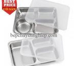 Khay cơm inox 4 ngăn cho bé mầm non - tiểu học