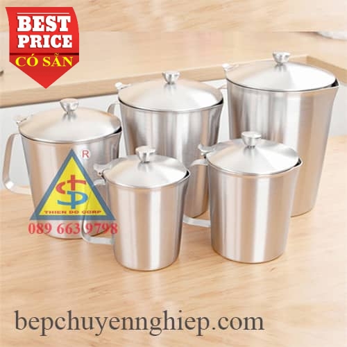 Ca Đong Inox 304 Có Nắp, Vạch Chia Dung Tích – Ca Định Lượng