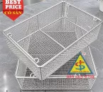Giỏ rổ lưới inox 304 có quai xách cao cấp – giải pháp đa năng cho bếp công nghiệp
