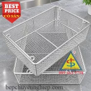 Giỏ rổ lưới inox 304 có quai xách cao cấp – giải pháp đa năng cho bếp công nghiệp