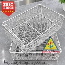 Giỏ rổ lưới inox 304 có quai xách cao cấp – giải pháp đa năng cho bếp công nghiệp
