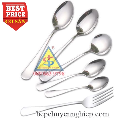 Muỗng nĩa inox dùng ăn chính, cháo, súp đủ size