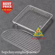 Giá kệ ráo dầu tempura inox – lưới nướng, giá đựng gà rán, lưới tách dầu kiểu Hàn Quốc