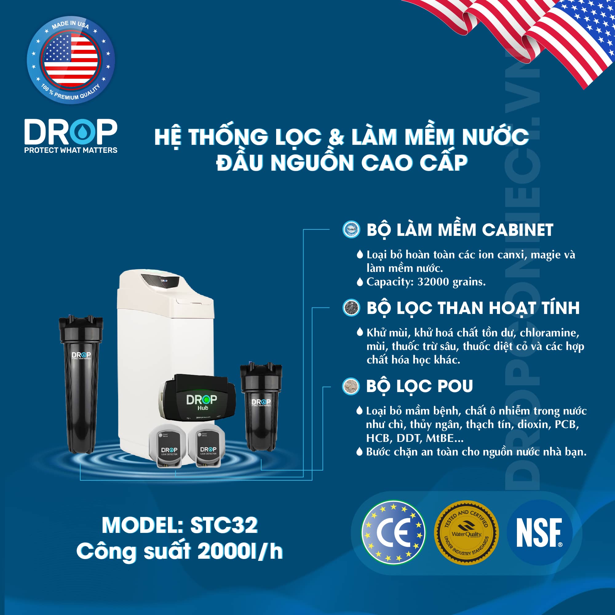 Hệ lọc và làm mềm nước đầu nguồn STC32