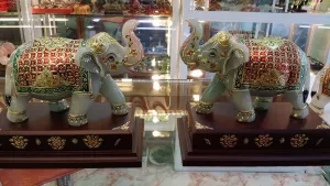 ĐÔI VOI ĐÁ AVENTURINE TỰ NHIÊN