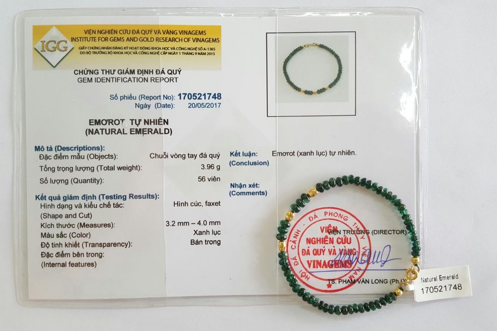 VÒNG TAY EMERALD-NGỌC LỤC BẢO TỰ NHIÊN