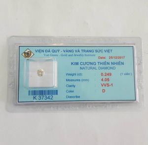 KIM CƯƠNG TỰ NHIÊN 4.05 MM
