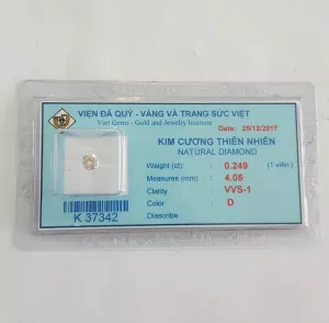 KIM CƯƠNG TỰ NHIÊN 4.05 MM