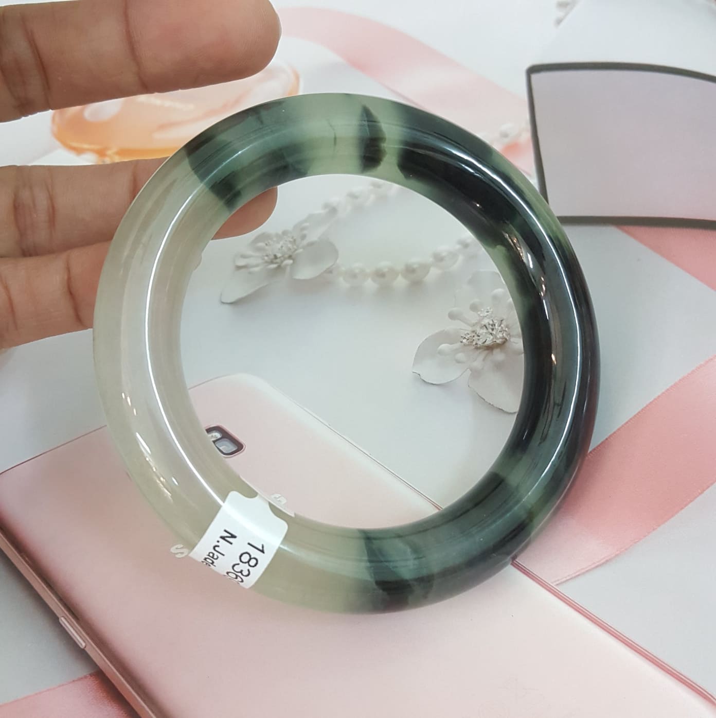 VÒNG TAY NGỌC JADEITE-NGỌC CẨM THẠCH TỰ NHIÊN