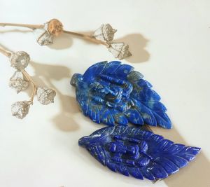 LÁ LAPIS LAZULI TỰ NHIÊN TẠC THẦN GANESHA