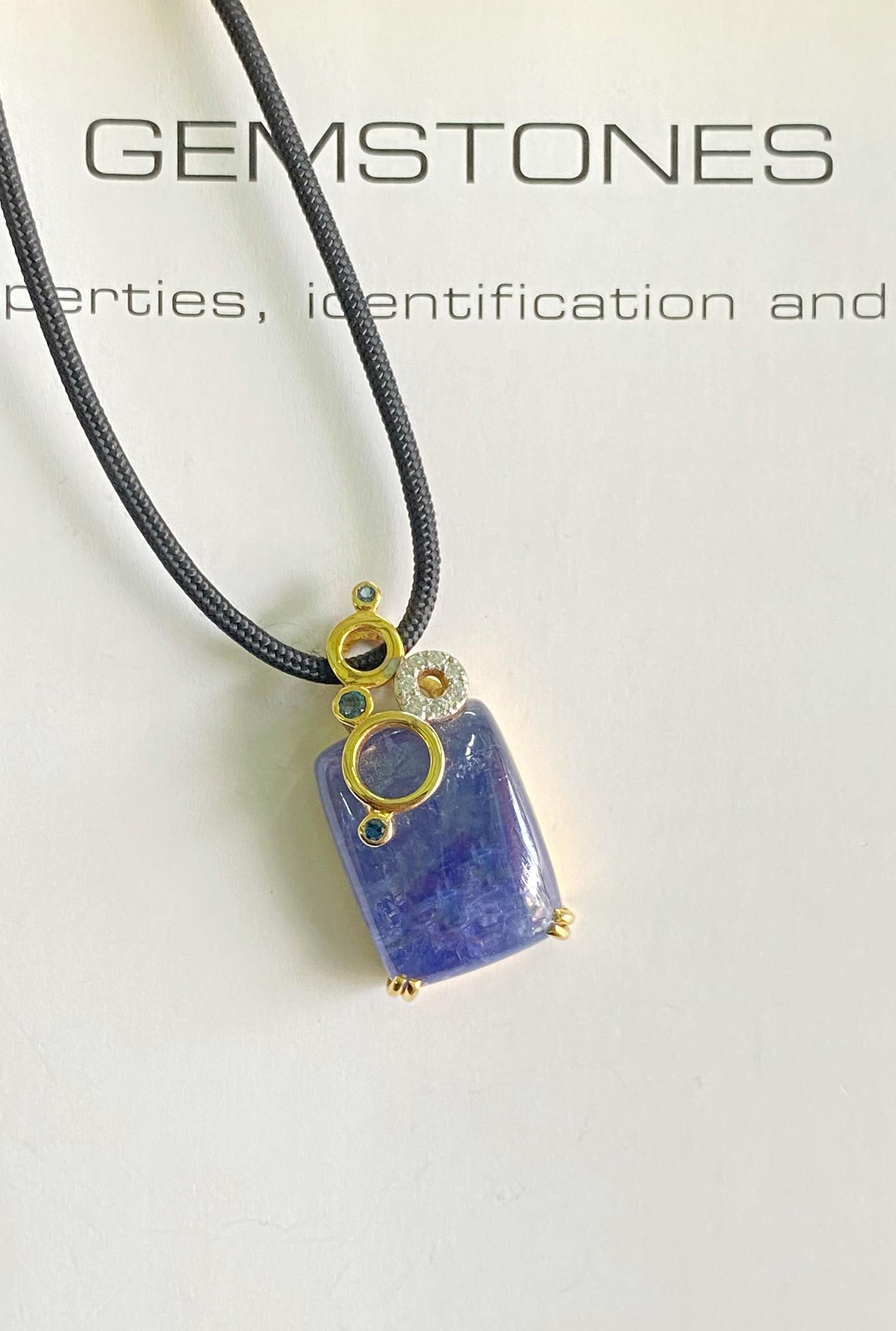 MẶT DÂY BẠC XI TANZANITE TỰ NHIÊN