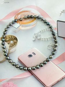 VÒNG CỔ NGỌC TRAI TAHITI TỰ NHIÊN