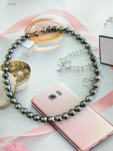VÒNG CỔ NGỌC TRAI TAHITI TỰ NHIÊN