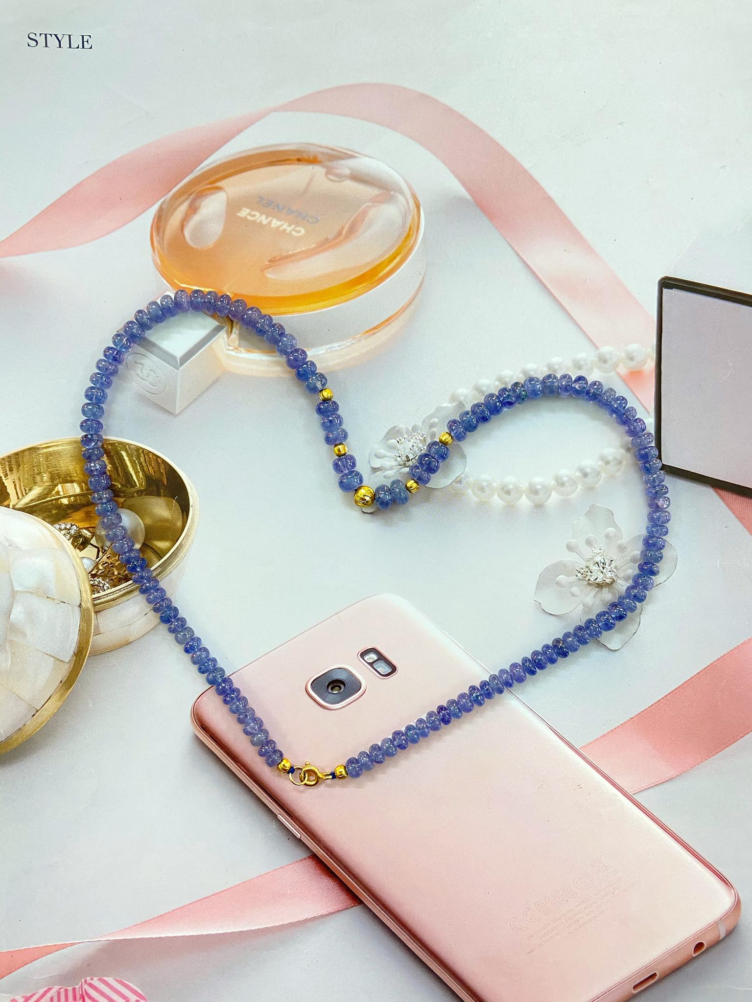 VÒNG CỔ ĐÁ TANZANITE TỰ NHIÊN