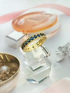 NHẪN BẠC XI SAPPHIRE XANH TỰ NHIÊN