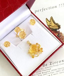BỘ BẠC 92.5 XI VÀNG ĐÁ CITRINE TỰ NHIÊN