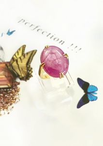 NHẪN BẠC XI ĐÁ RUBY NAM PHI TỰ NHIÊN