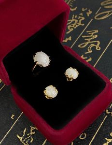 BỘ BẠC 92.5 XI VÀNG ĐÁ SAPPHIRE TRẮNG TỰ NHIÊN