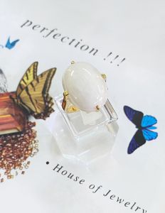 NHẪN BẠC XI SAPPHIRE TRẮNG TỰ NHIÊN