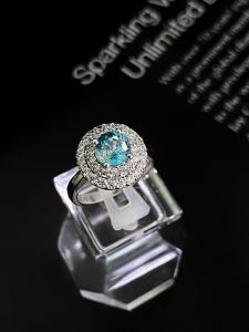 NHẪN BẠC XI ĐÁ ZIRCON TỰ NHIÊN