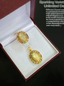 BỘ BẠC 92.5 XI VÀNG ĐÁ SAPPHIRE TỰ NHIÊN