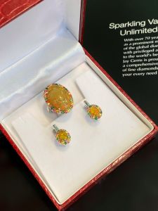 BỘ BẠC 92.5 XI VÀNG ĐÁ OPAL TỰ NHIÊN