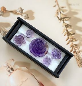 HOA HỒNG ĐÁ AMETHYST TỰ NHIÊN