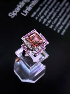 NHẪN BẠC XI ĐÁ TOURMALINE  TỰ NHIÊN